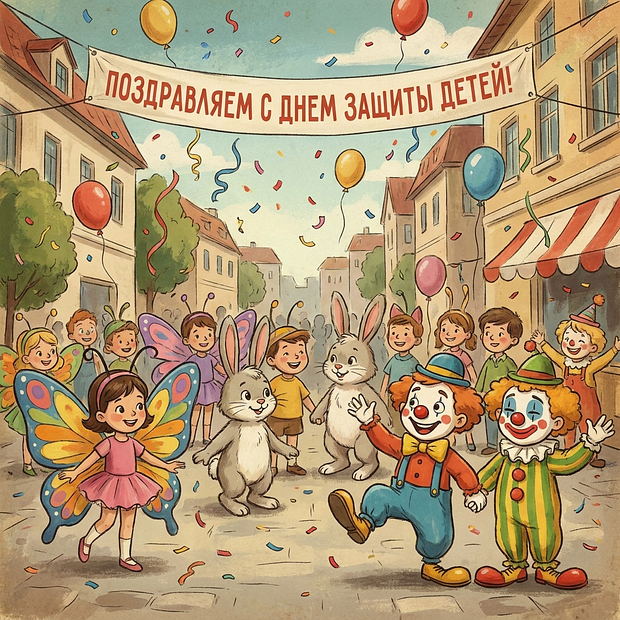 Картинка с Днем защиты детей
