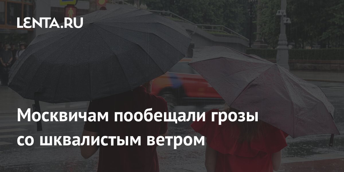Москвичам пообещали грозы со шквалистым ветром