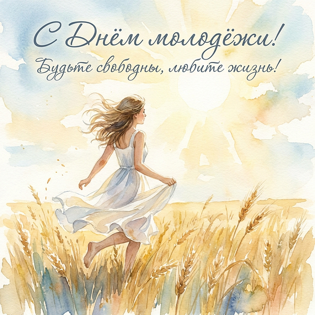Открытка на День молодежи

