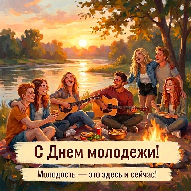 Картинка с поздравлением ко Дню молодежи
