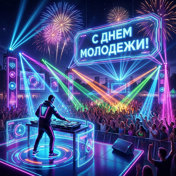 Скачать открытку с Днем молодежи
