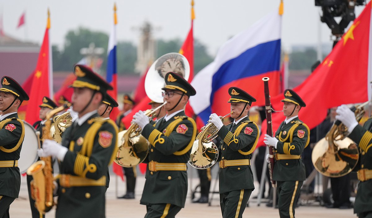 Церемония приветствия президента России Владимира Путина в Пекине, КНР, 20 мая 2026 года