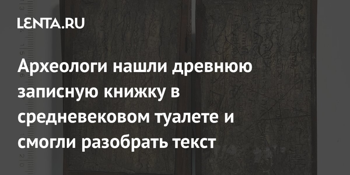 Археологи нашли древнюю записную книжку в средневековом туалете и смогли разобрать текст