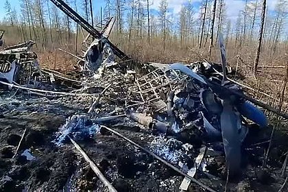 Появились кадры сгоревшего после жесткой аварийной посадки самолета в российском регионе