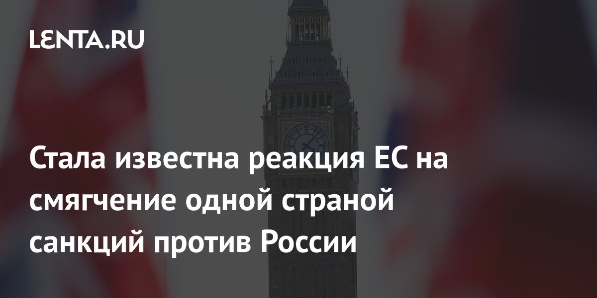 Стала известна реакция ЕС на смягчение одной страной санкций против России