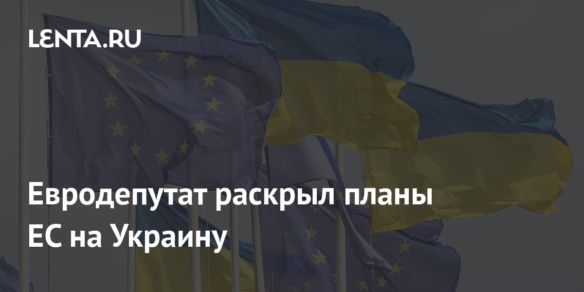 Евродепутат раскрыл планы ЕС на Украину