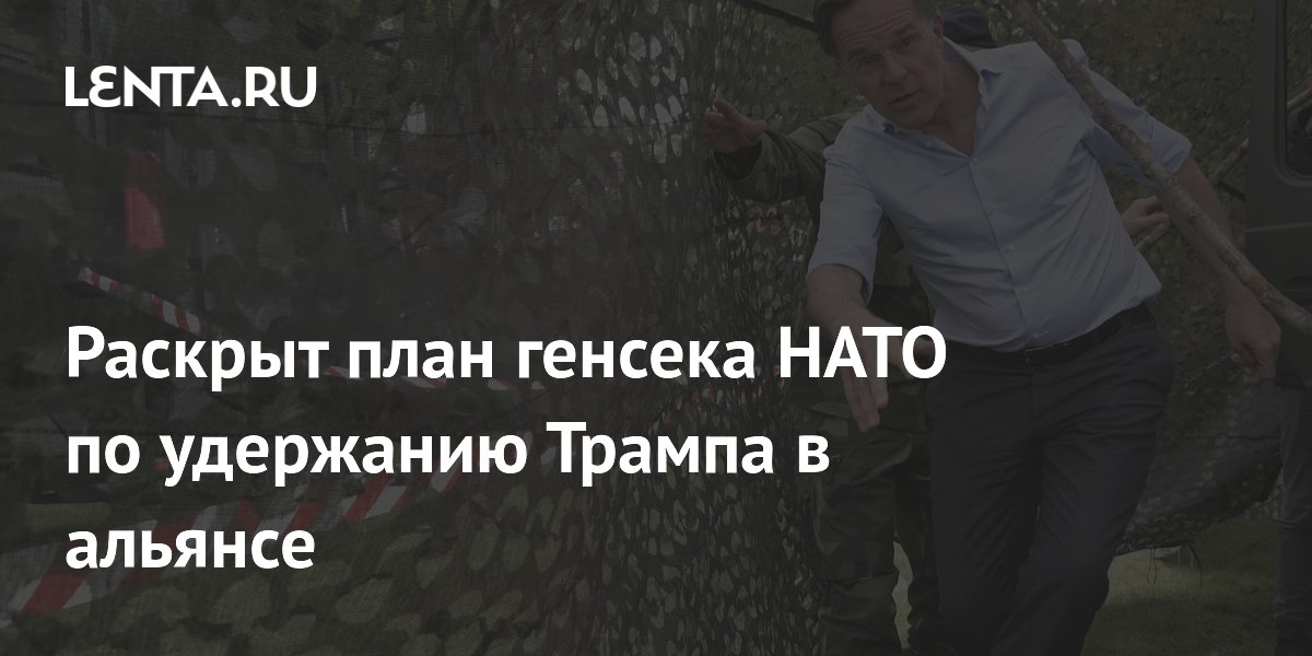 Раскрыт план генсека НАТО по удержанию Трампа в альянсе