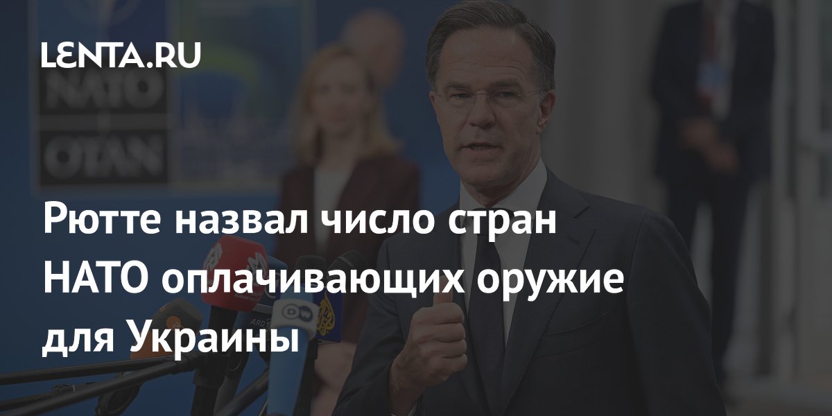 Рютте назвал число оплачивающих оружие для Украины стран НАТО