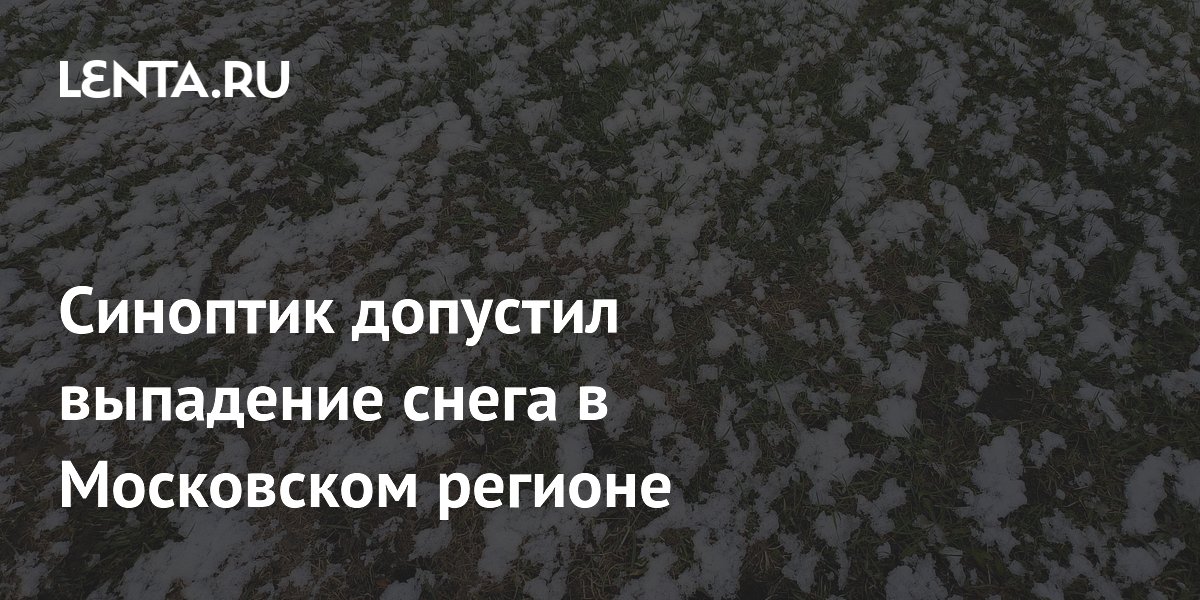 Синоптик допустил выпадение снега в Московском регионе