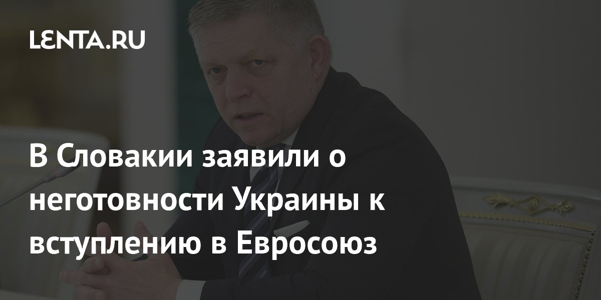 В Словакии заявили о неготовности Украины к вступлению в Евросоюз