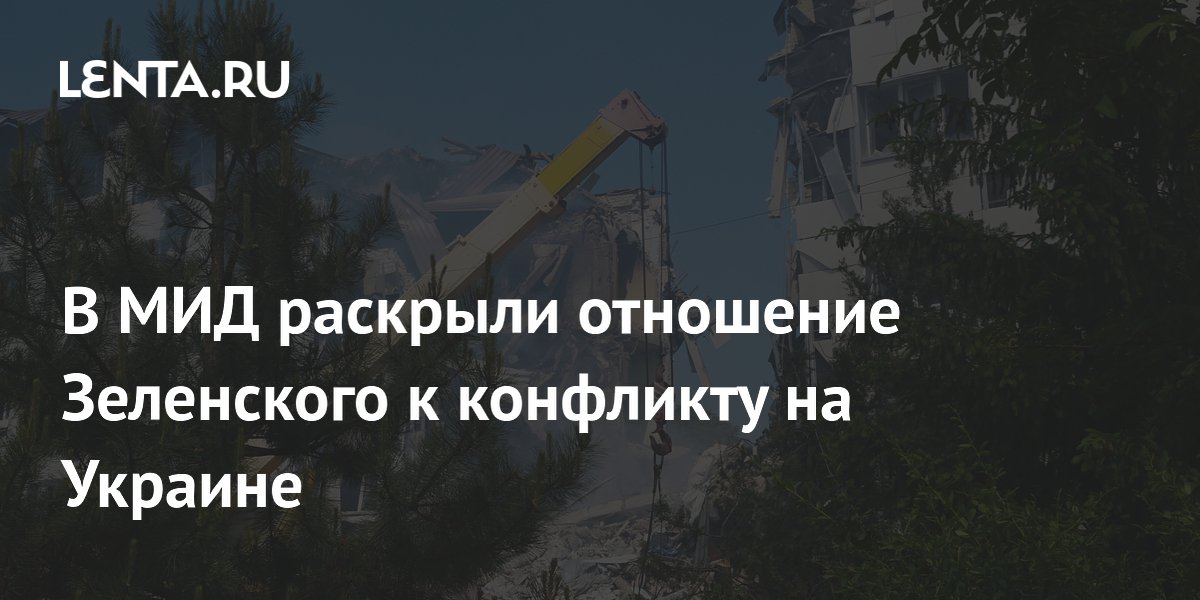 В МИД раскрыли отношение Зеленского к конфликту на Украине