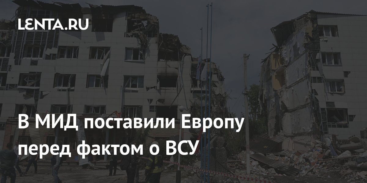 В МИД поставили Европу перед фактом о ВСУ
