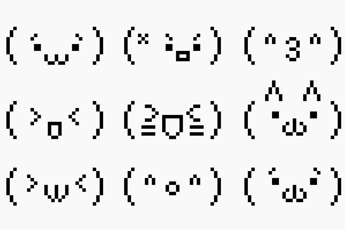 Каомодзи имеют горизонтальную ориентацию и делают акцент на глазах