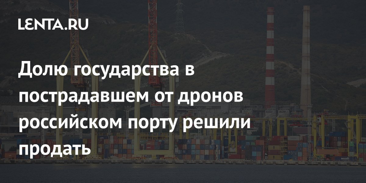 Долю государства в пострадавшем от дронов российском порту решили продать