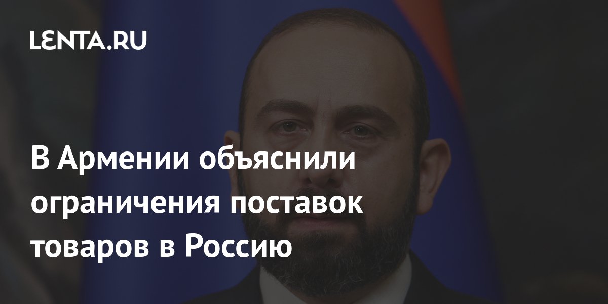 В Армении объяснили ограничения поставок товаров в Россию