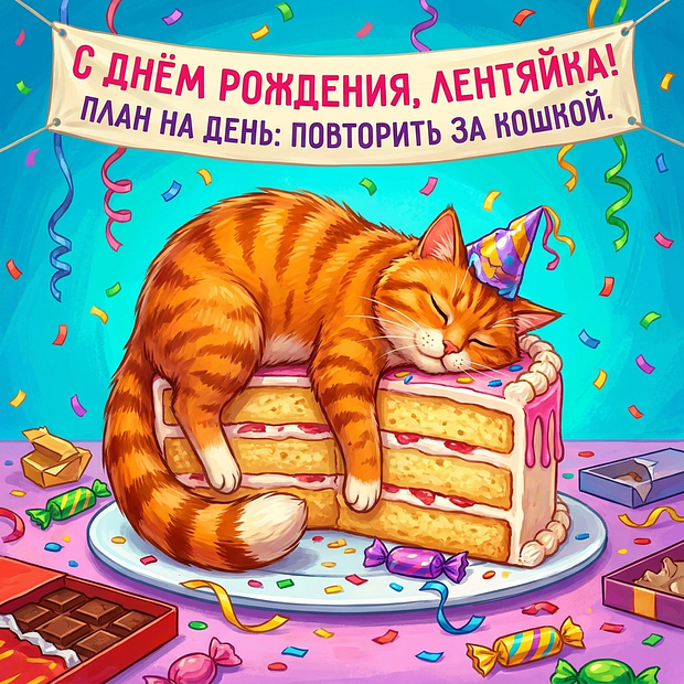 Прикольная открытка с днем рождения подруге

