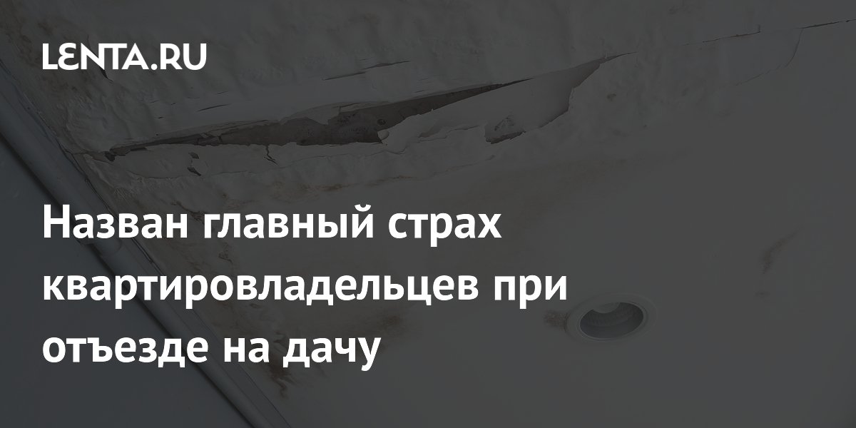 Назван главный страх квартировладельцев при отъезде на дачу