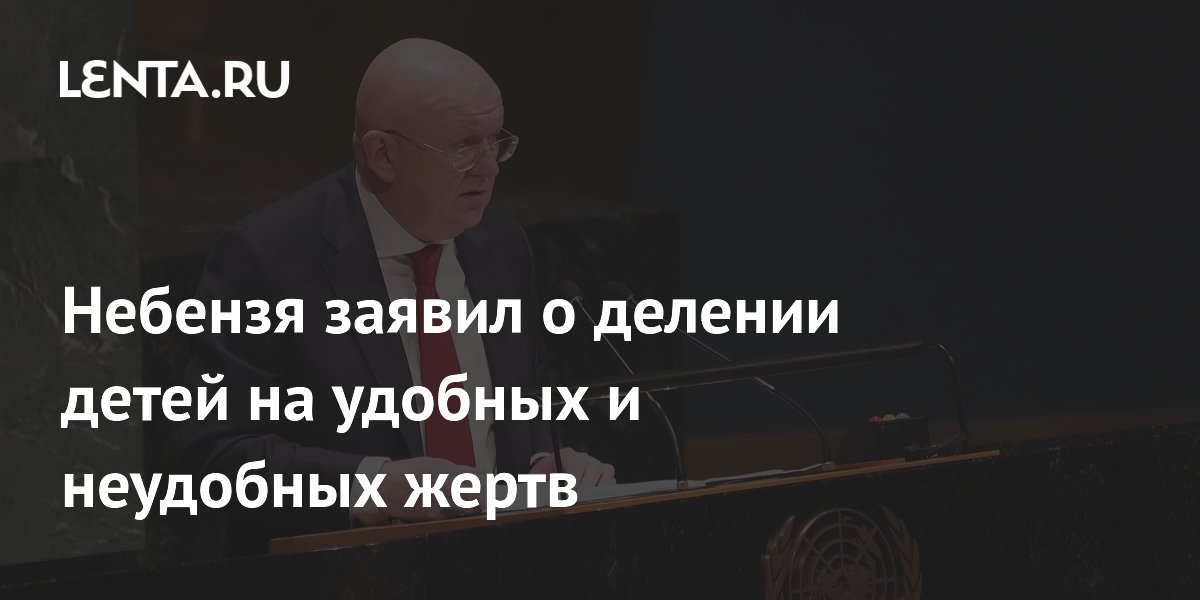 Небензя заявил о делении детей на удобных и неудобных жертв