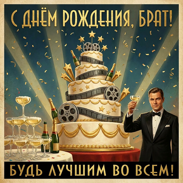 Красивая картинка на день рождения брату
