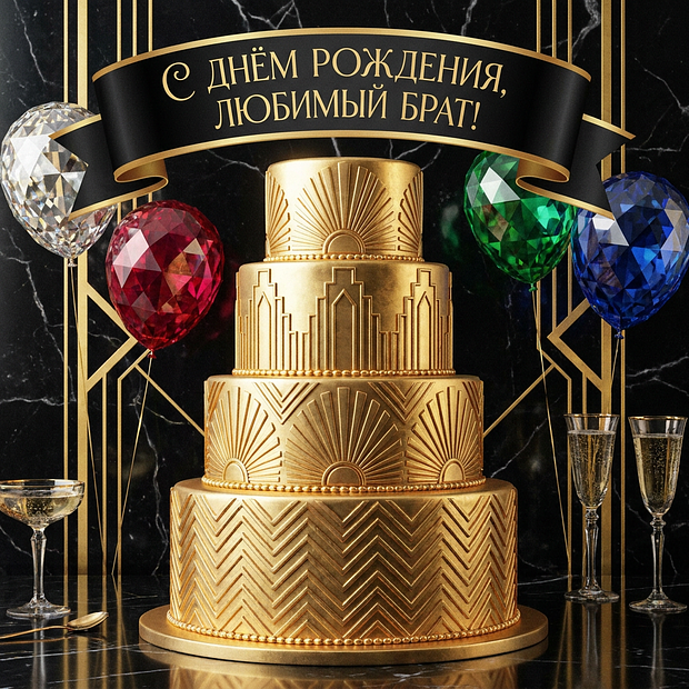 Открытка на день рождения брату

