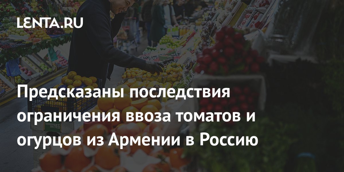 Предсказаны последствия ограничения ввоза томатов и огурцов из Армении в Россию