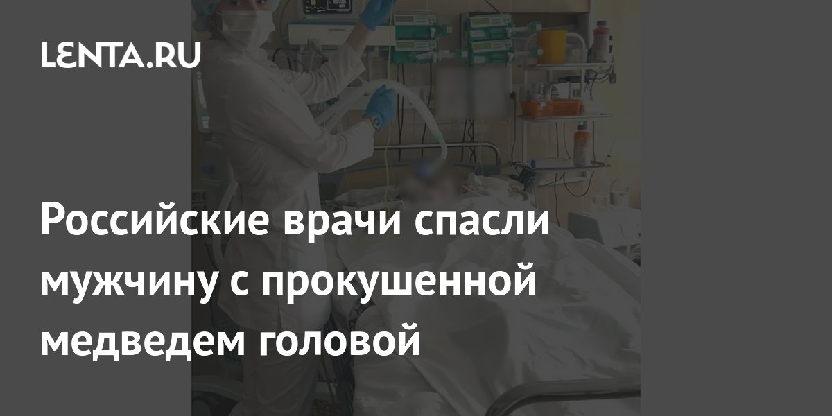 Российские врачи спасли мужчину с прокушенной медведем головой