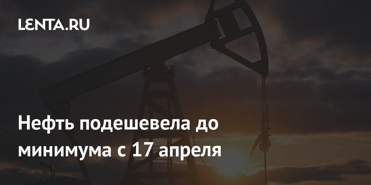 Нефть подешевела до минимума с 17 апреля