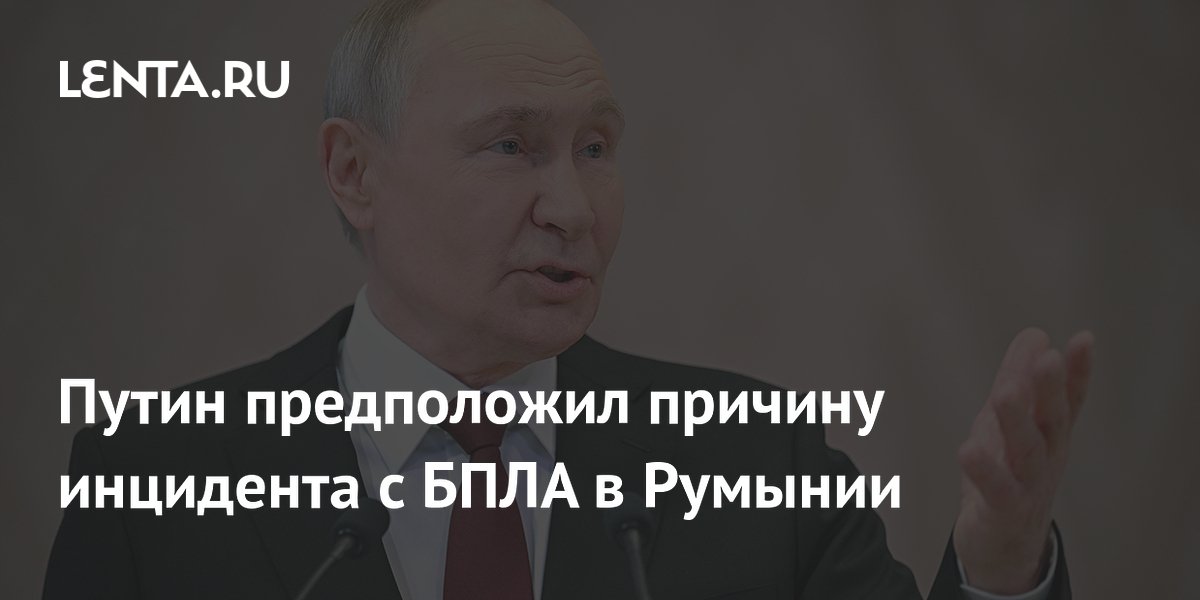 Путин предположил причину инцидента с БПЛА в Румынии