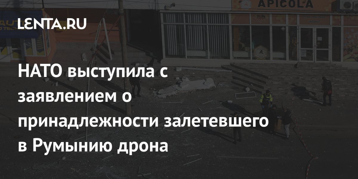 НАТО выступила с заявлением о принадлежности залетевшего в Румынию дрона