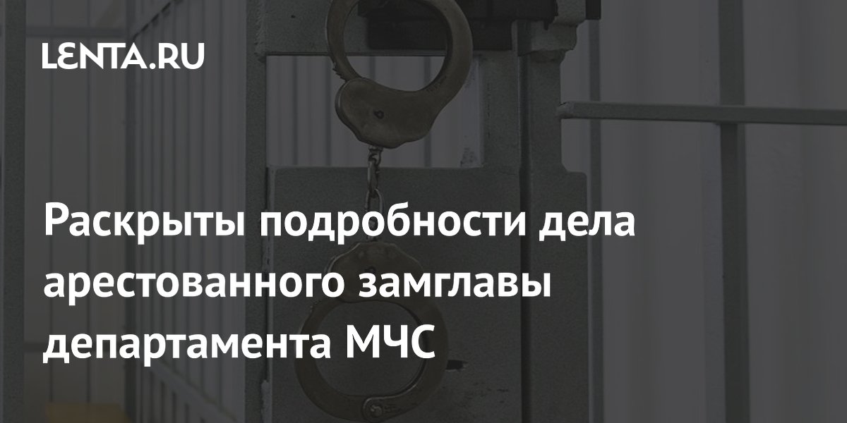 Раскрыты подробности дела арестованного замглавы департамента МЧС