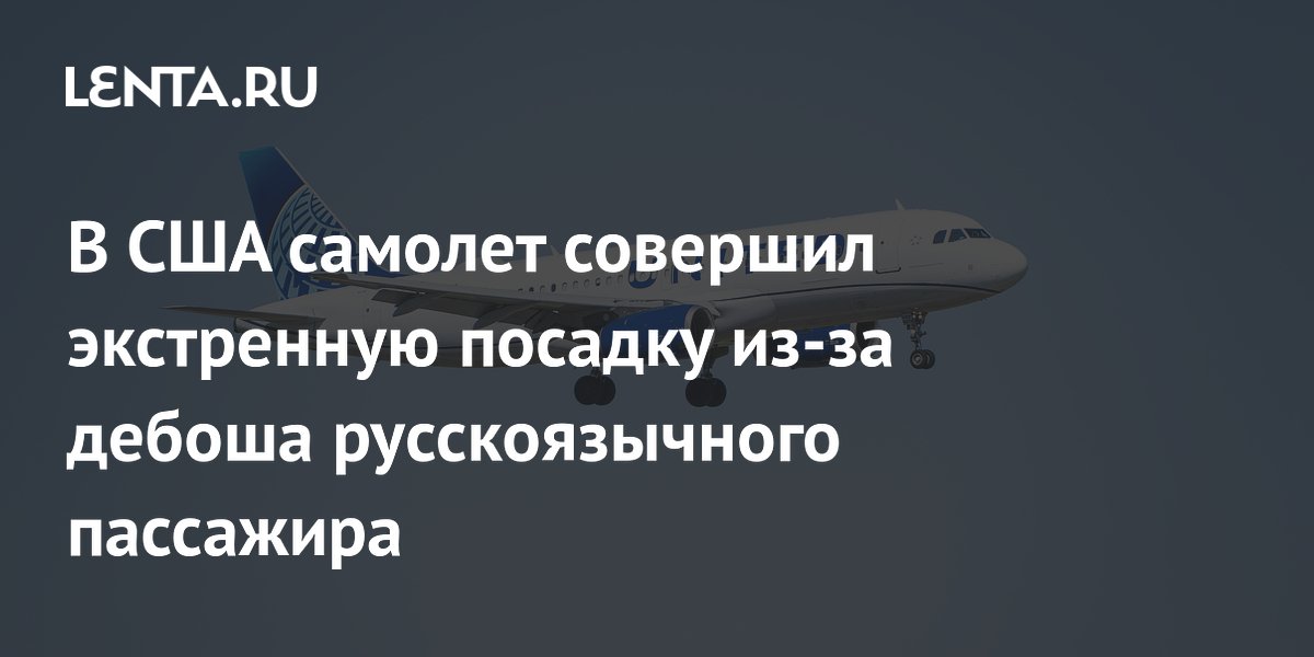 В США самолет совершил экстренную посадку из-за дебоша русскоязычного пассажира