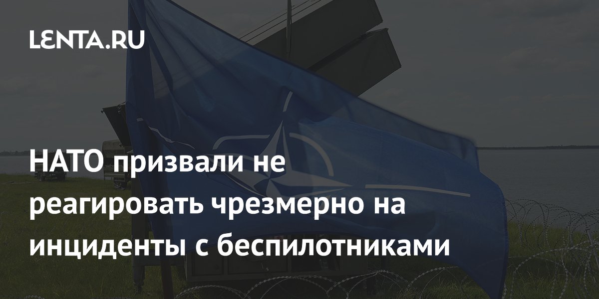 НАТО призвали не реагировать чрезмерно на инциденты с беспилотниками