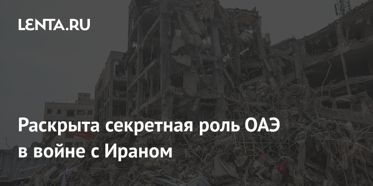 Раскрыта секретная роль ОАЭ в войне с Ираном