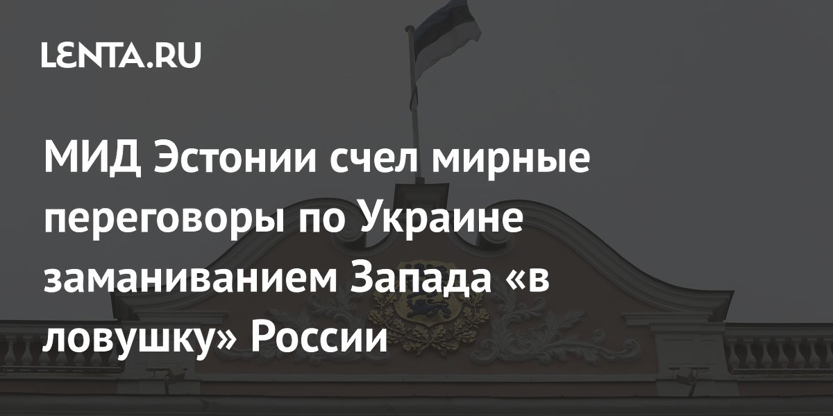 МИД Эстонии счел мирные переговоры по Украине заманиванием Запада «в ловушку» России