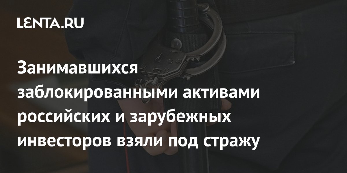 Занимавшихся заблокированными активами российских и зарубежных инвесторов взяли под стражу