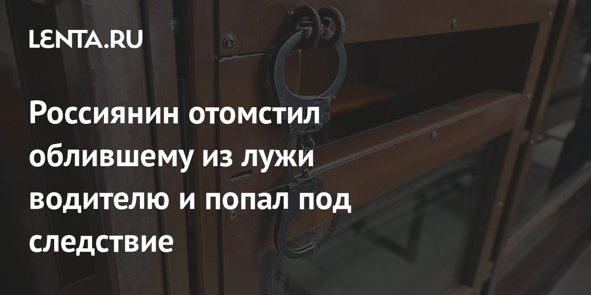 Россиянин отомстил облившему из лужи водителю и попал под следствие