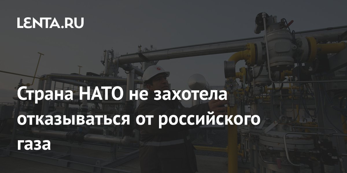 Страна НАТО не захотела отказываться от российского газа