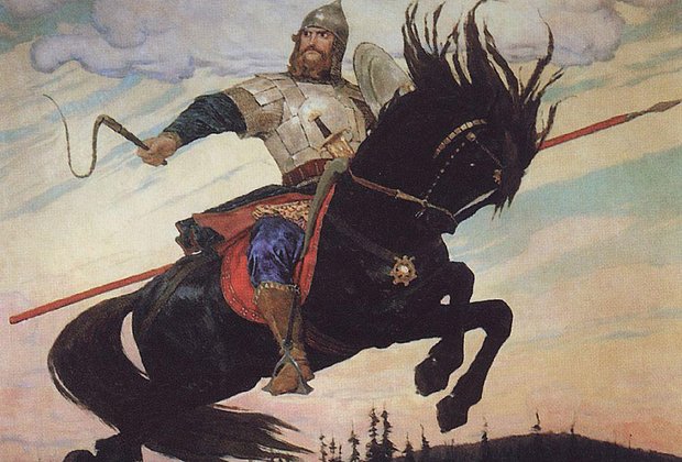 Илья Муромец и его верный конь Бурушка