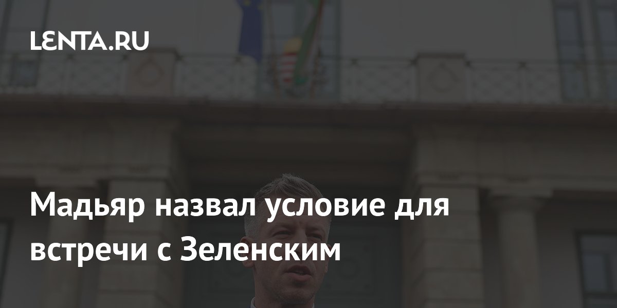 Мадьяр назвал условие для встречи с Зеленским