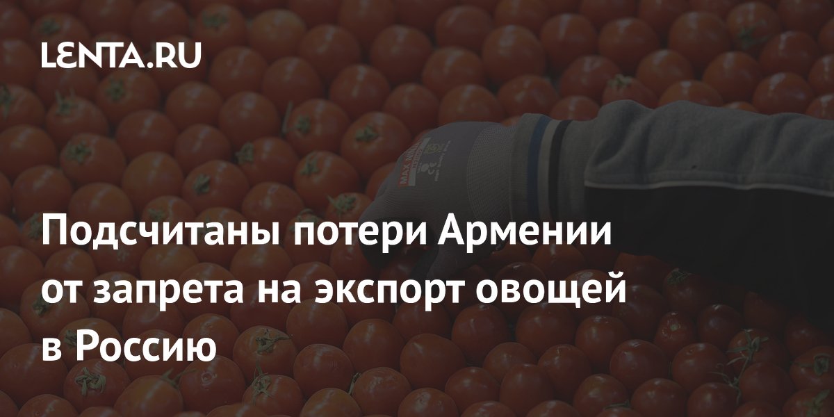 Подсчитаны потери Армении от запрета на экспорт овощей в Россию