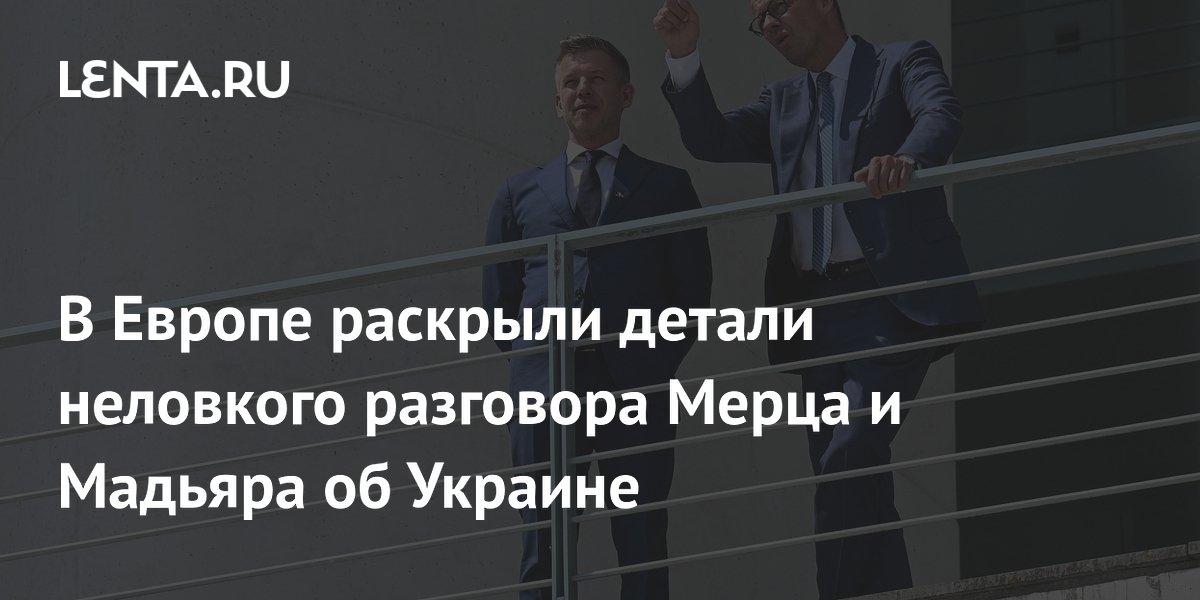 В Европе раскрыли детали неловкого разговора Мерца и Мадьяра об Украине