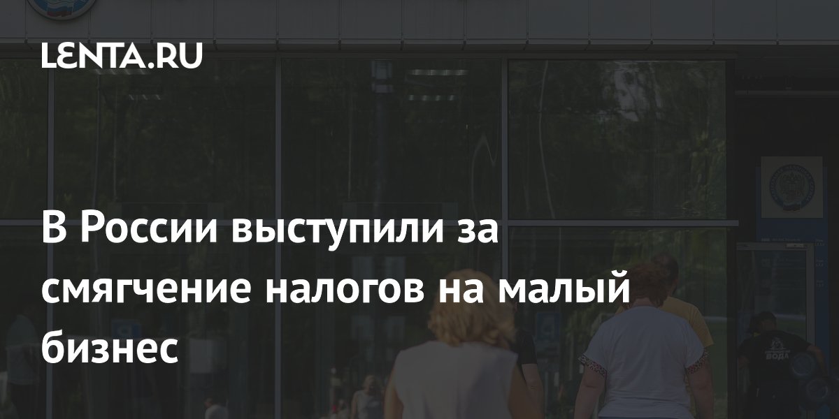 В России выступили за смягчение налогов на малый бизнес