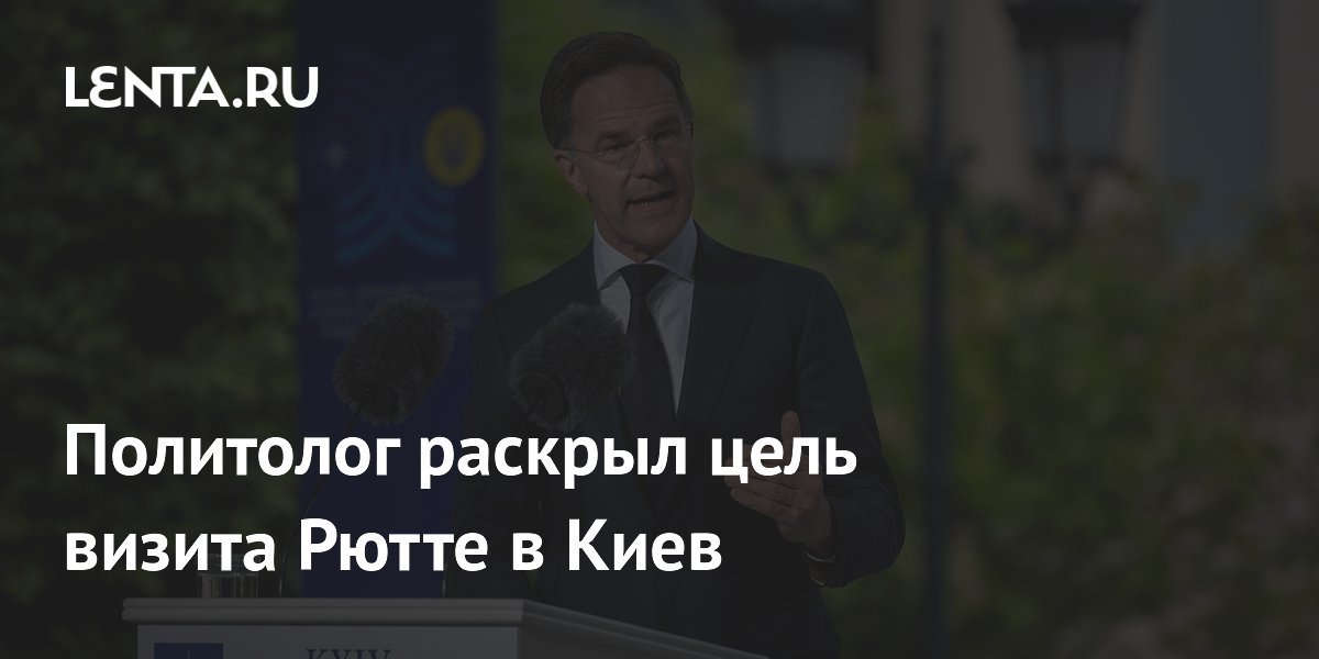 Политолог раскрыл цель визита Рютте в Киев