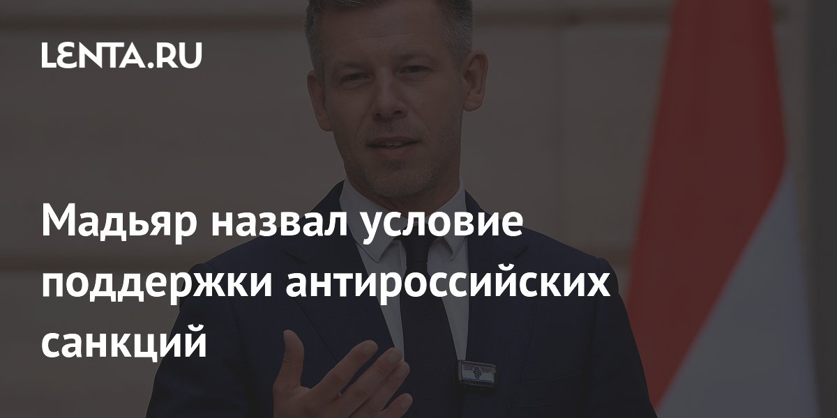 Мадьяр назвал условие поддержки антироссийских санкций