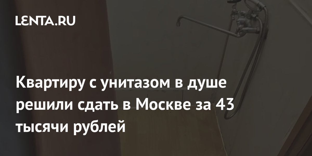 Квартиру с унитазом в душе решили сдать в Москве за 43 тысячи рублей
