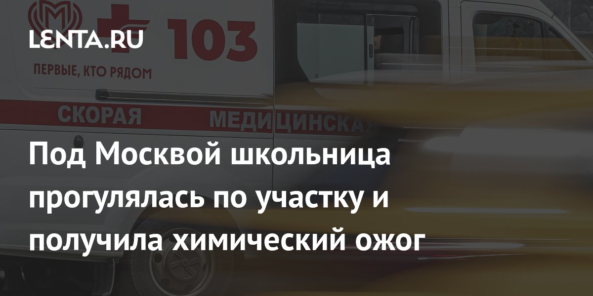 Под Москвой школьница прогулялась по участку и получила химический ожог