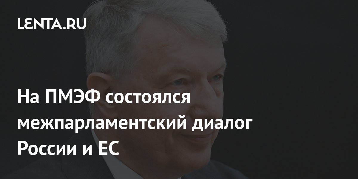 На ПМЭФ состоялся межпарламентский диалог России и ЕС