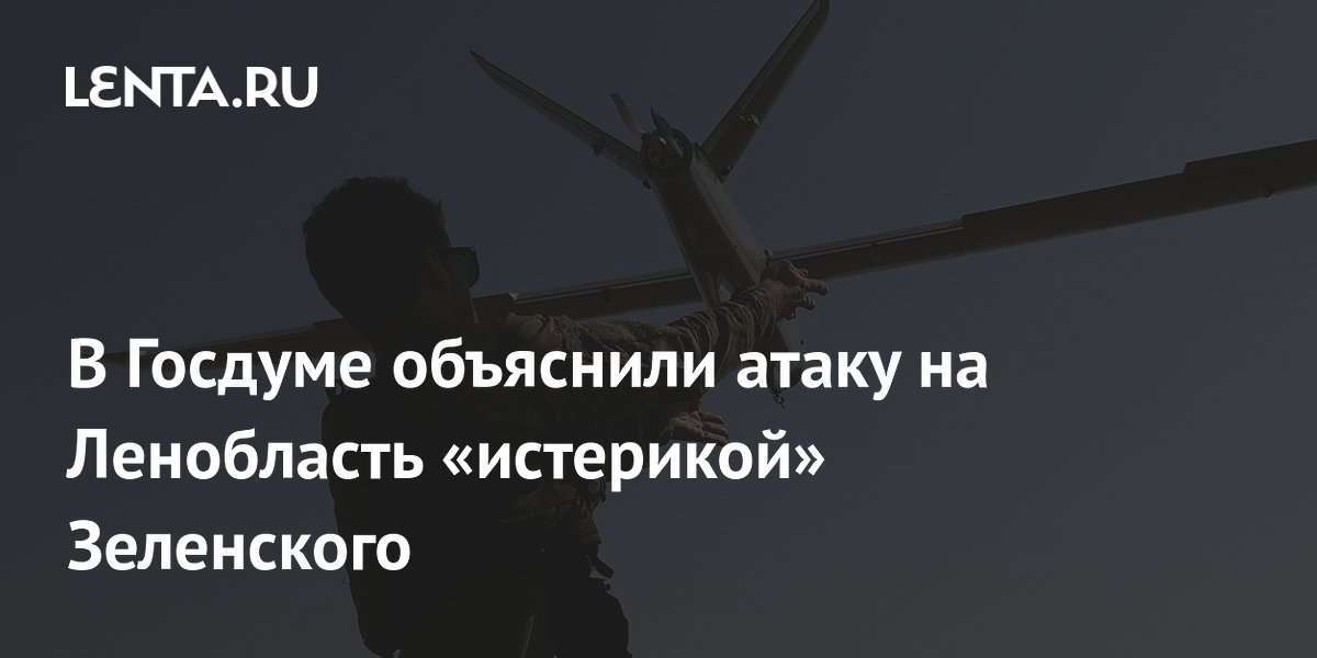 В Госдуме объяснили атаку на Ленобласть «истерикой» Зеленского