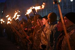 Празднование дня рождения Степана Бандеры во Львове