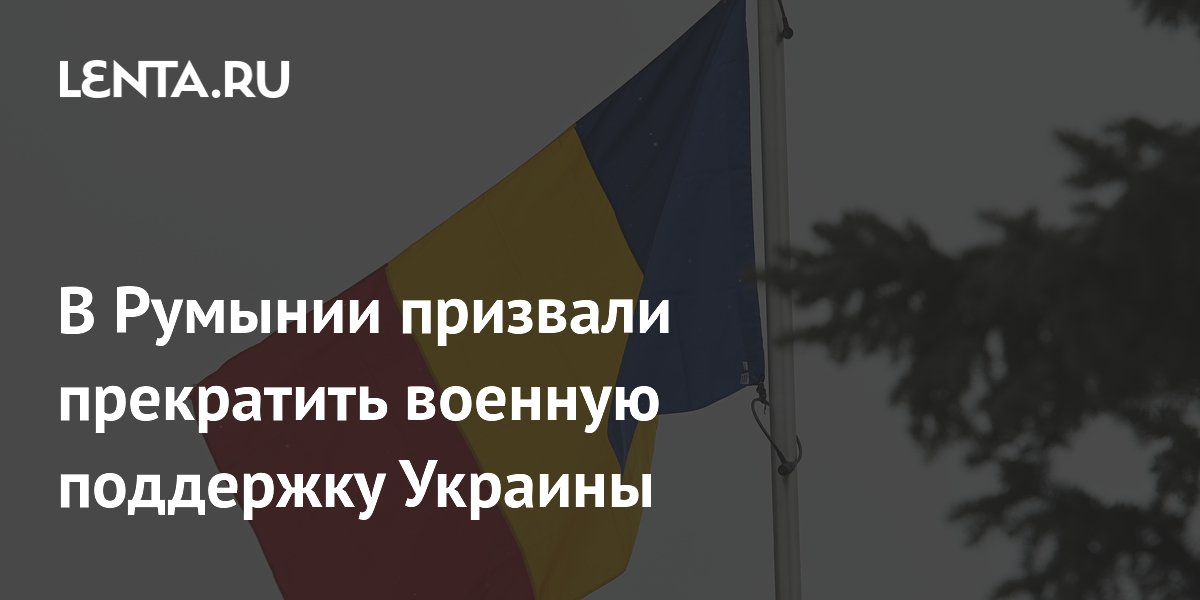 В Румынии призвали прекратить военную поддержку Украины
